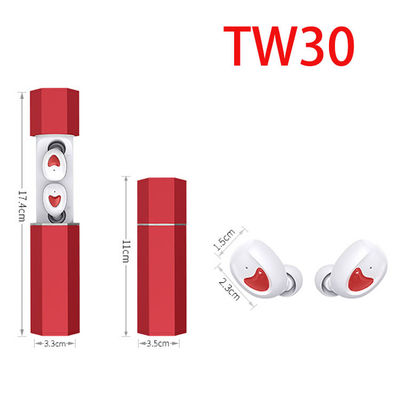 TW30 Kulaklık Bluetooth 5.0 Mini Kulak İçi Kulaklıklar Kulaklık Binoral HiFi Stereo Ses Ses Eller Serbest Gürültü Azaltma