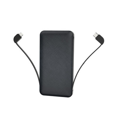 Dahili Kablo 10000mAh 210g Ultra İnce Güç Bankası