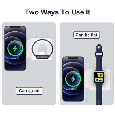 İPhone 12 için 15W 2'si 1 Arada Kablosuz Magsafe Duo Şarj Cihazı