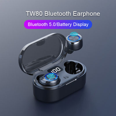MIC ile TW80 Kablosuz Bluetooth 5.0 TWS Mini HiFi Kulaklık