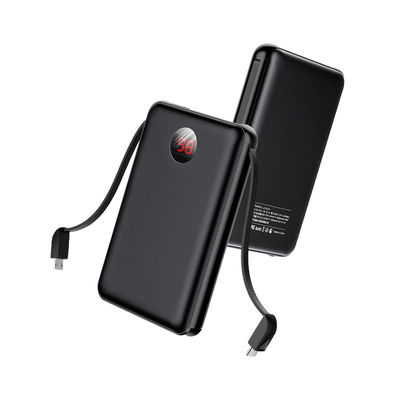 LCD Ekranlı 10000mAh 8 Pin Mikro USB Dahili Kablo Güç Bankası