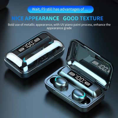 RoHs Tws Bluetooth 5.0 Kulaklık STouch 9D Stereo F9 Gerçek Kablosuz Kulaklık 5.0
